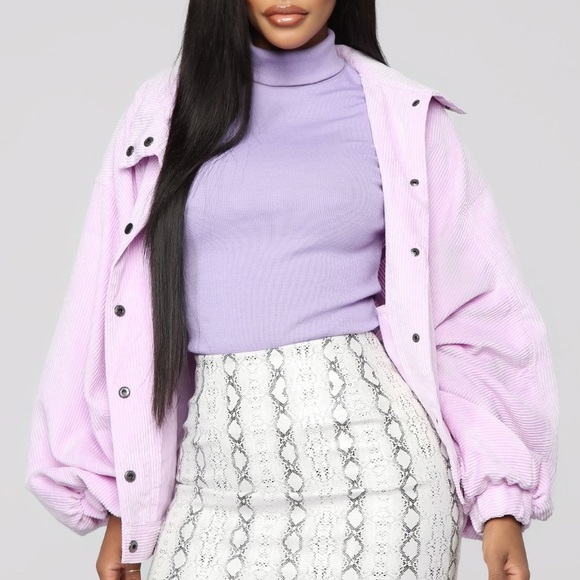 Oversized purple corduroy jacket - Picture 2 of 3